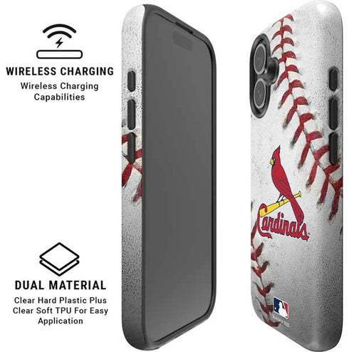 MLB St. Louis Cardinals Game Ball iPhone 16 Plus Magsafe Impact Case